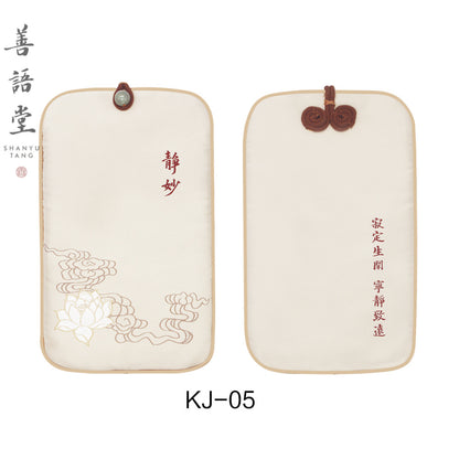 Shanyutang, retro literary mobile phone bag, messenger bag, silk embroidery change packaging, mini multi-functional buckle bag.