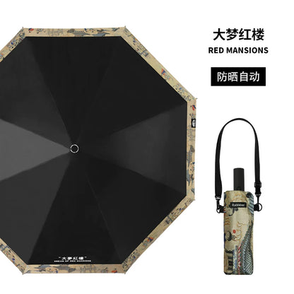 Rabbituu [Bianjing Ruihe] Automatic Umbrella Men's Sunscreen Parasol Women's Folding Gift