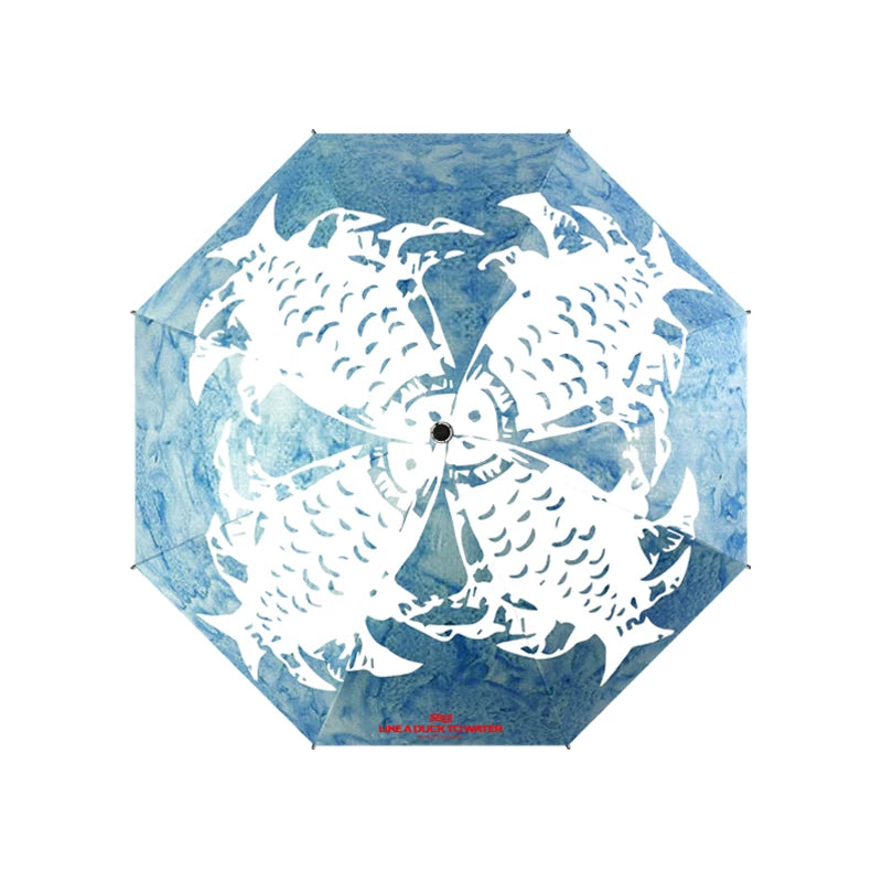 Rabbituu [Square Fish] Automatic Umbrella Sunscreen Umbrella Umbrella Men's and Women's Folding Vinyl Shade Hand Gift
