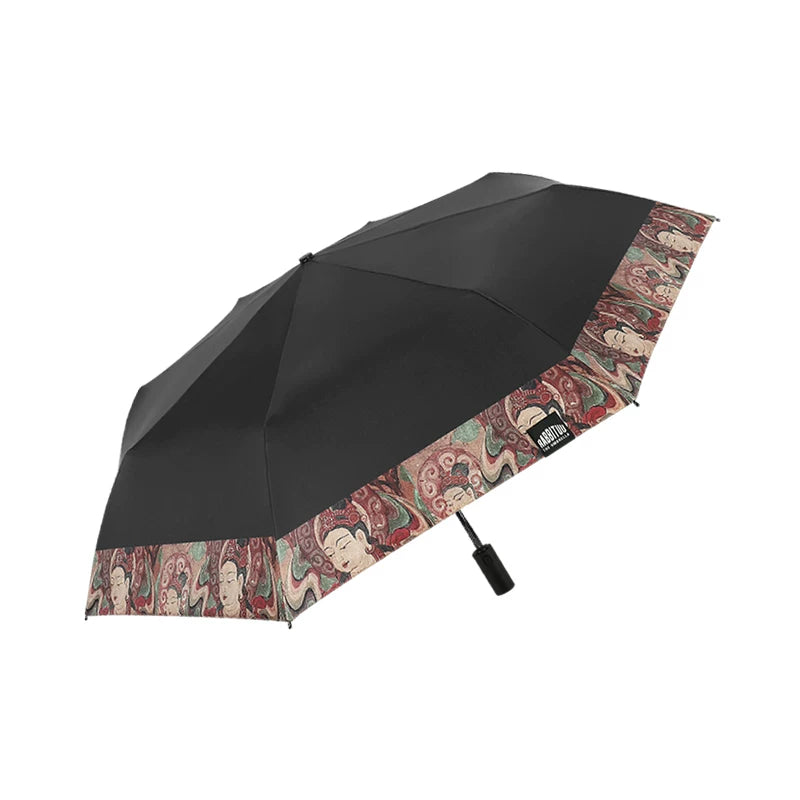Rabbituu [Dunhuang] Automatic umbrella Umbrella Men's rain and shine Sunscreen UV protection Parasol Women's gift