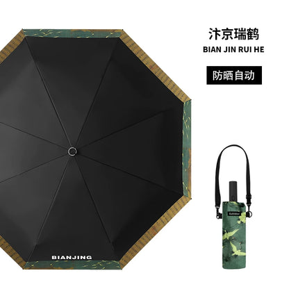 Rabbituu [Bianjing Ruihe] Automatic Umbrella Men's Sunscreen Parasol Women's Folding Gift