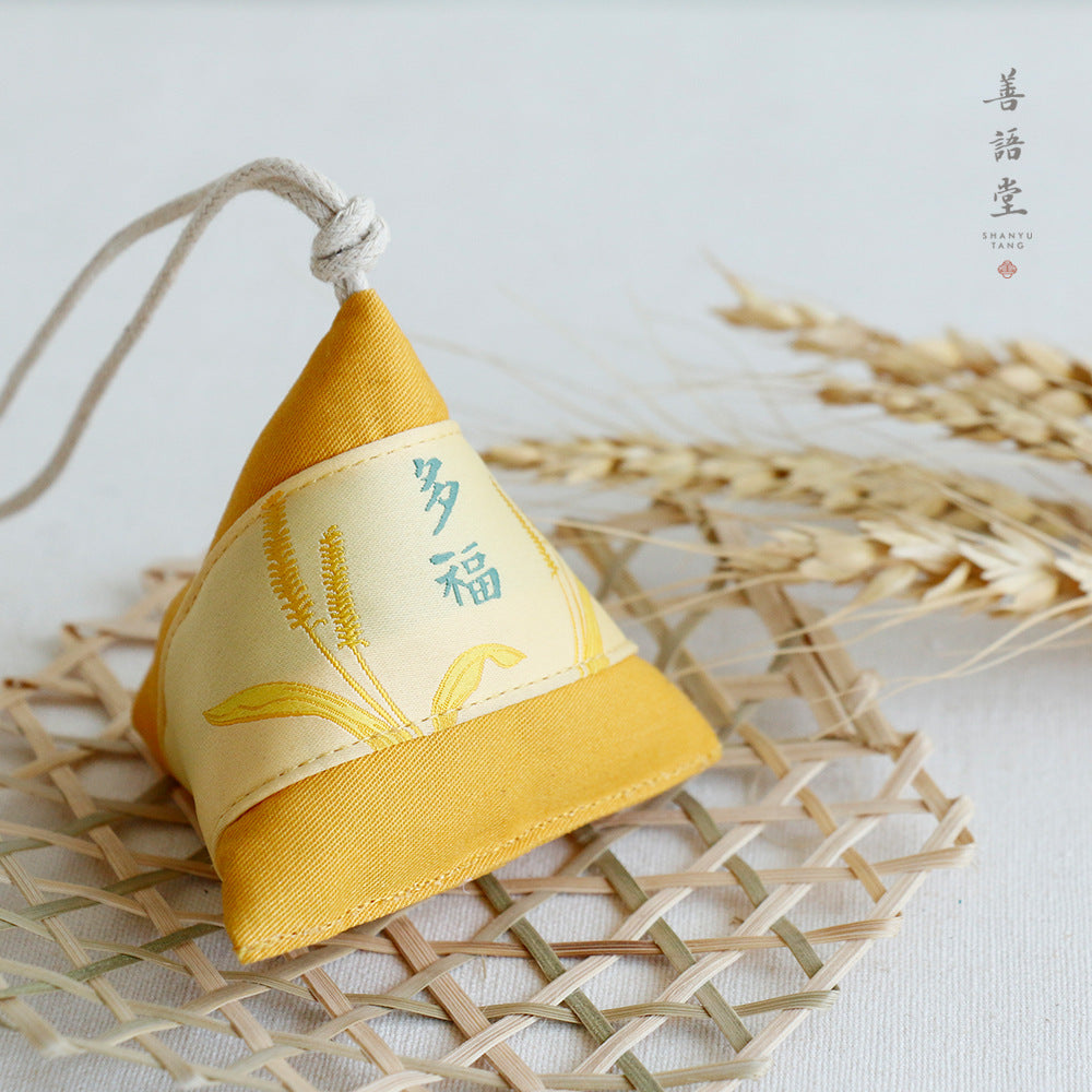 Shanyutang, Dragon Boat Festival Souvenir Carry-on Quaint Fragrant Dumplings Handmade Qinghe Wormwood Herbal Bag Zongzi Pendant