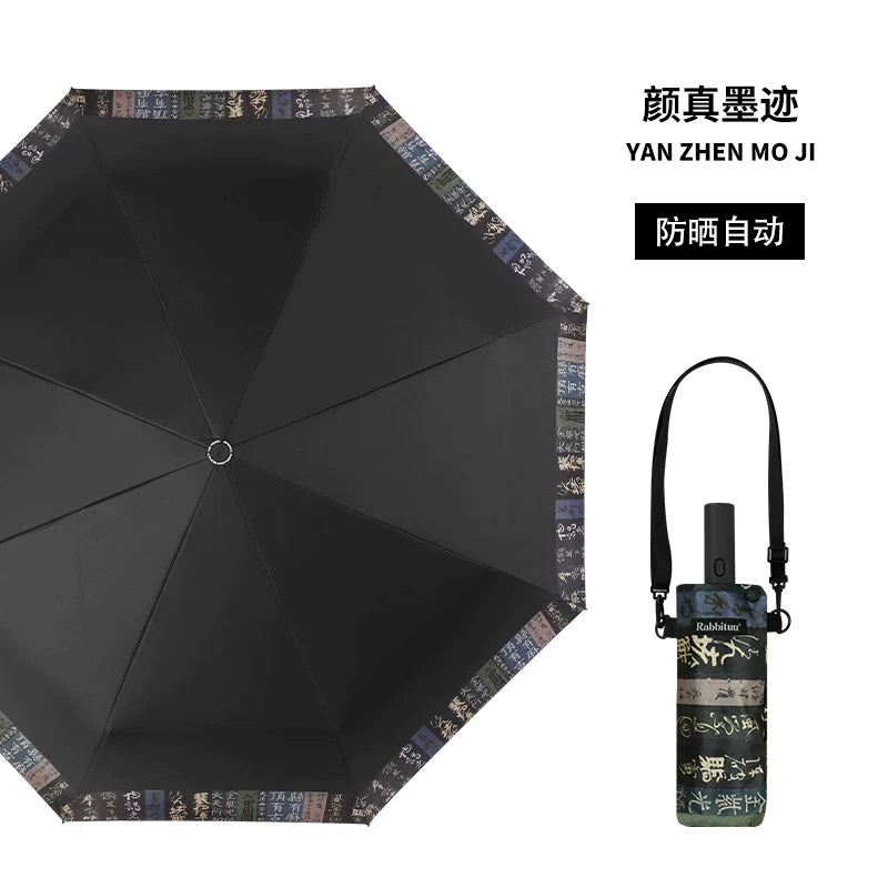 Rabbituu [Bianjing Ruihe] Automatic Umbrella Men's Sunscreen Parasol Women's Folding Gift