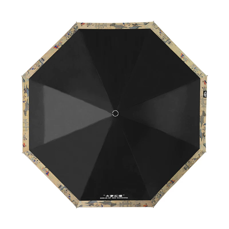 Rabbituu [Dameng Honglou] Automatic umbrella sunscreen UV protection sun umbrella women's sunny and rainy portable umbrella gift