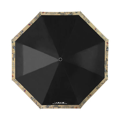 Rabbituu [Dameng Honglou] Automatic umbrella sunscreen UV protection sun umbrella women's sunny and rainy portable umbrella gift