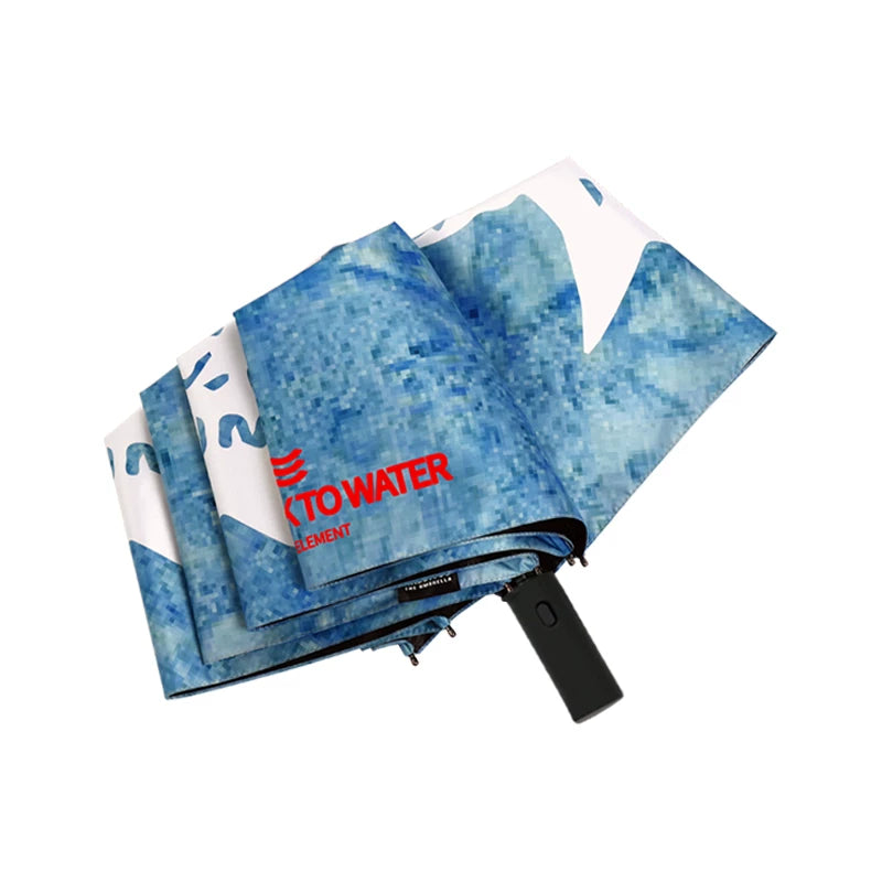 Rabbituu [Square Fish] Automatic Umbrella Sunscreen Umbrella Umbrella Men's and Women's Folding Vinyl Shade Hand Gift
