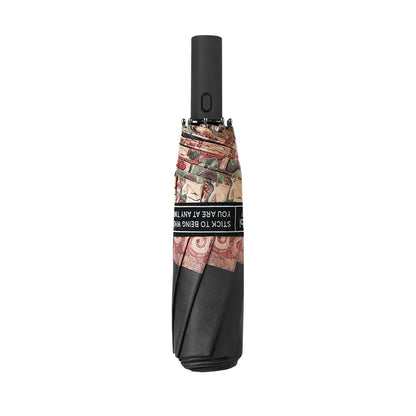 Rabbituu [Dunhuang] Automatic umbrella Umbrella Men's rain and shine Sunscreen UV protection Parasol Women's gift